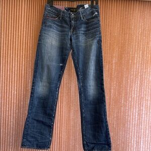 Lucky Brand Riley Embroidered Blue Jeans